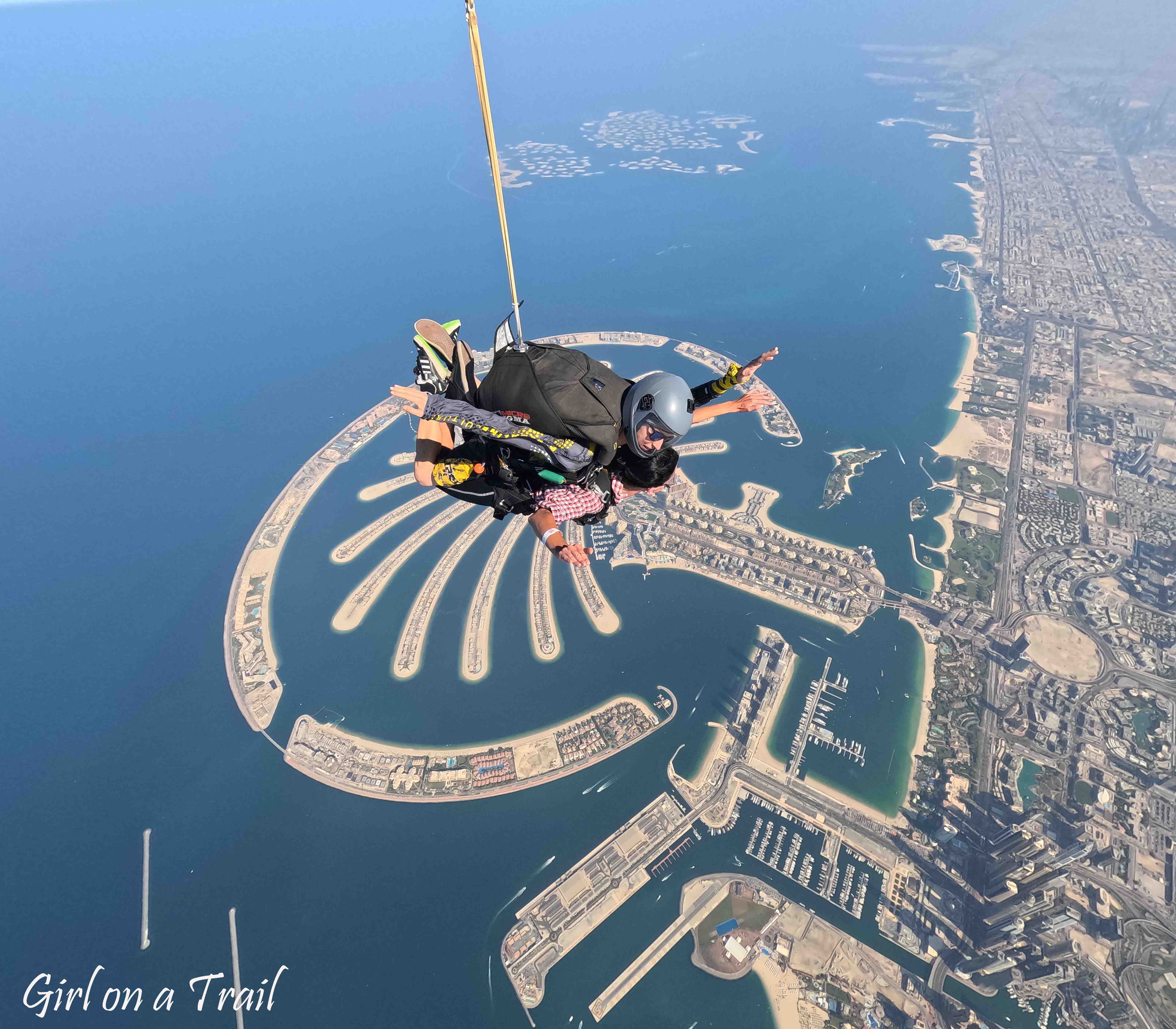 Dubai- skydiving, palm Jumeirah