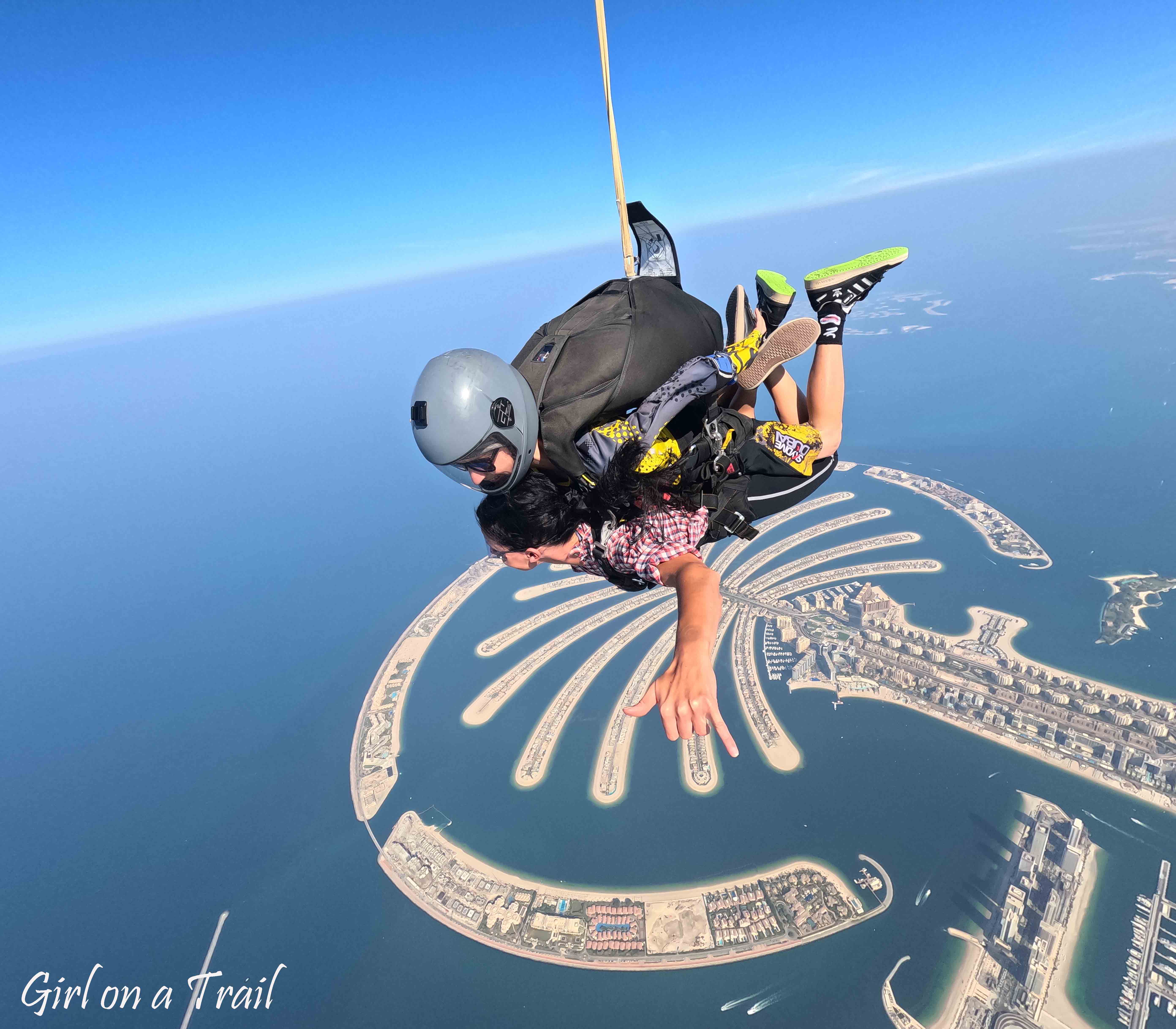 Dubai- skydiving, palm Jumeirah